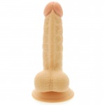דילדו ריאליסטי הנאה בצבע גוף בהיר  עם ואקום 15 ס"מ